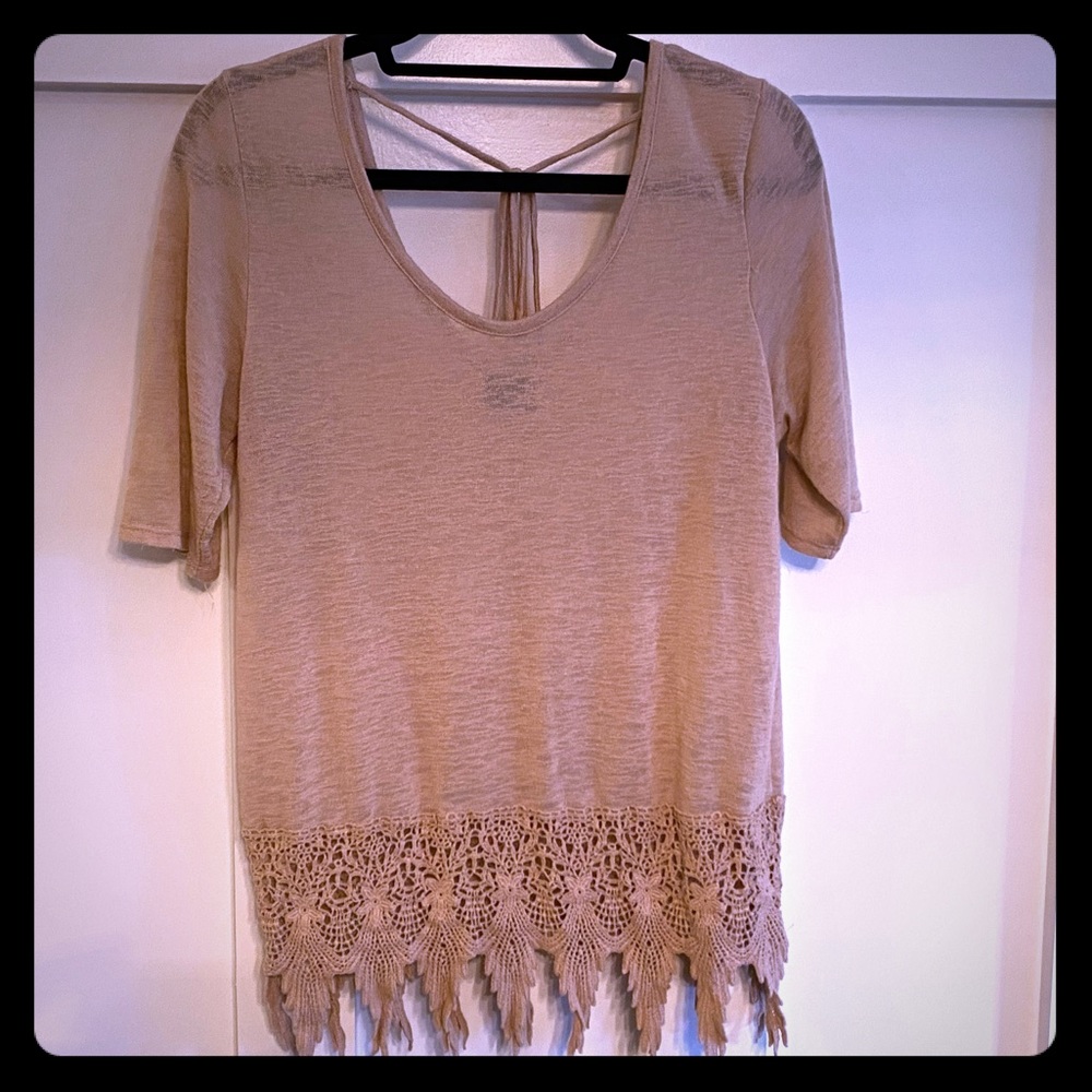 Daytrip Crochet Trimmed Top